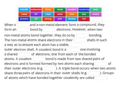 Covalent bonding