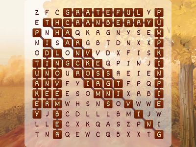 Thanksgiving word search