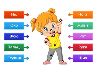 Частини тіла 1 клас