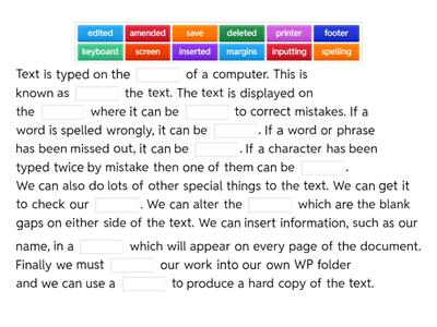 Word Processing: Editing