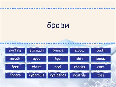 Body and face parts - test