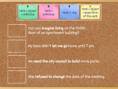 Verb + infinitive or -ing