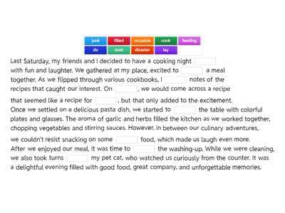 CT B2 Food vocabulary