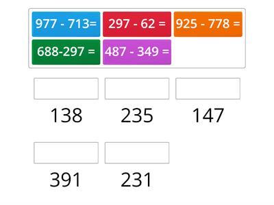 二年级数学减法