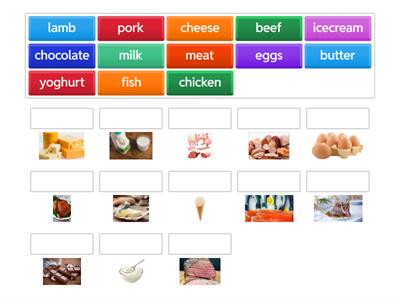 29. Meat, dairy, animal products matching