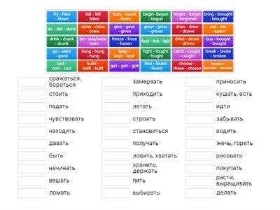 Неправильные глаголы 7 класс