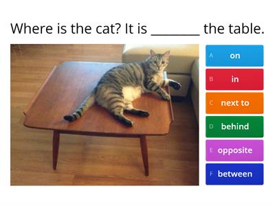 Prepositions of place