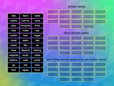 action  and non-action verbs