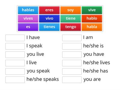 Verbs - S1 Spanish