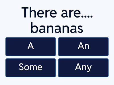 A, an, some, any