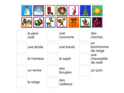 Le vocabulaire de Noël. 