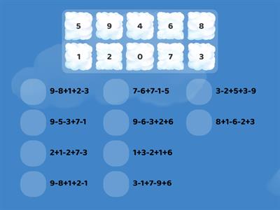 Mental counting with 5 numbers