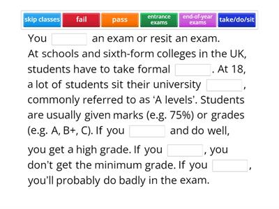 Exams and qualifications