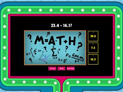 Subtracting Decimals 