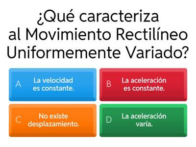 Movimiento Rectilíneo uniformemente variado