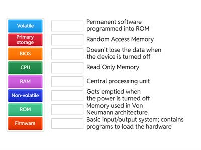 1.2 Memory and storage Keywords