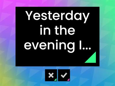 ELEM 7B Past simple CONTINUE A SENTENCE