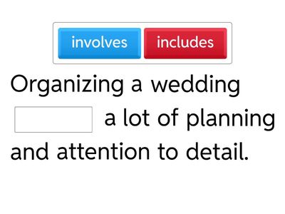 Confusing words involve/ include