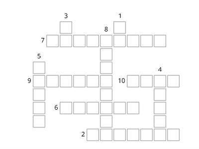 Cruciverba preposizioni di luogo in inglese