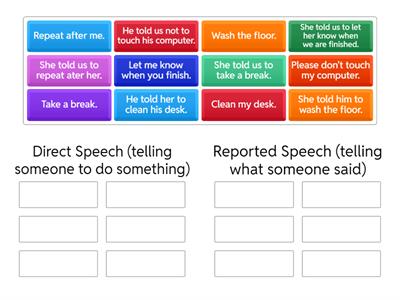 In the workplace, lesson 4: Direct Speech vs. Reported Speech