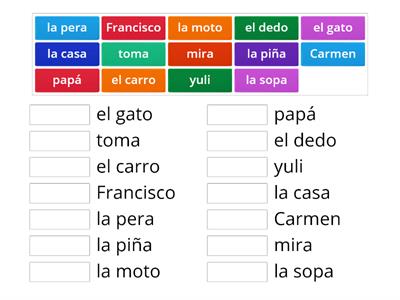 palabra - palabra 1 parte