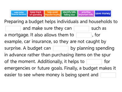 Reasons individuals or households should prepare budgets.