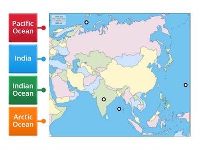 Where's India?  Pacific Ocean? Indian Ocean? Arctic Ocean?