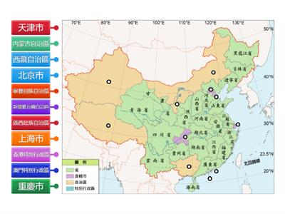 【翰林國中地理2上】圖1-1-1 中國行政區圖—直轄市、自治區、特別行政區