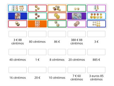 Monedas: euro y céntimo