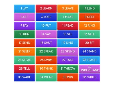 ENGLISH FILE PRE-INTERMEDIATE – IRREGULAR VERBS 2