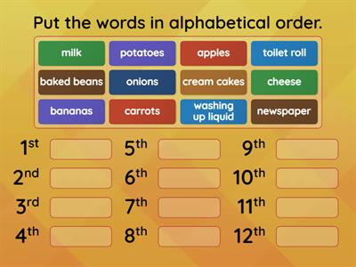 ESOL E3 Alphabetical Order 2