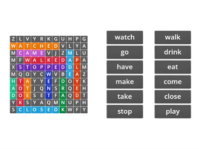 Regular and irregular verbs