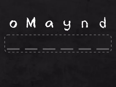 Arrange the letters into the correct words.