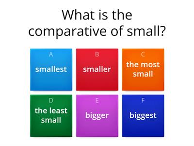 Comparatives and superlatives