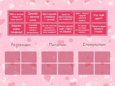 Види речень за метою висловлювання