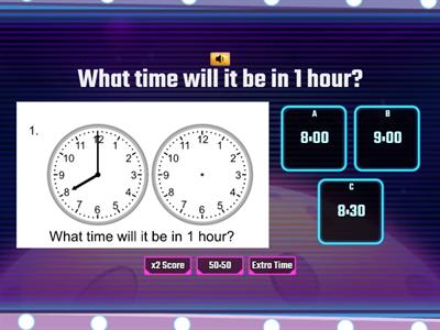 Elapsed Time 1st Grade