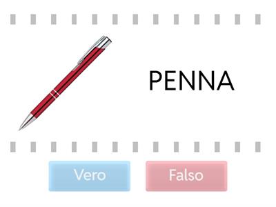 oggetti scolastici vero o falso 