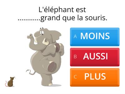 La comparaison + adjectifs