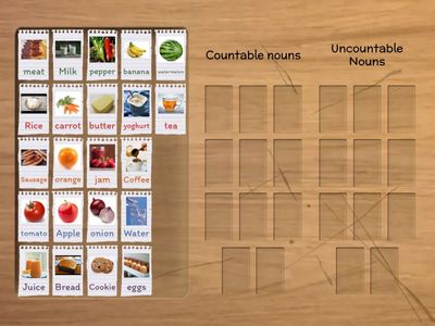 COUNTABLE AND UNCOUNTABLE NOUNS