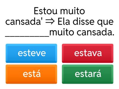 Discurso Indireto - rep. posterior