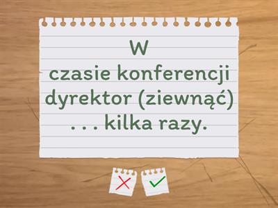 czas przeszły - ąć 