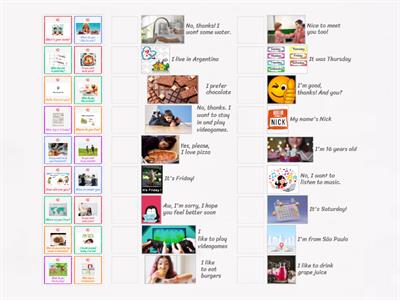 Matching questions and answers