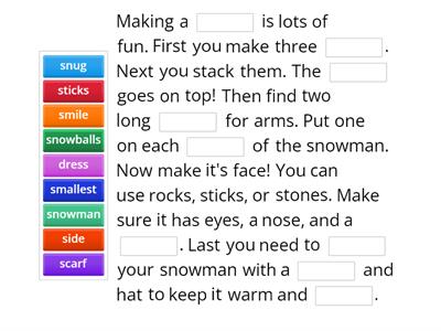 S snowman paragraph