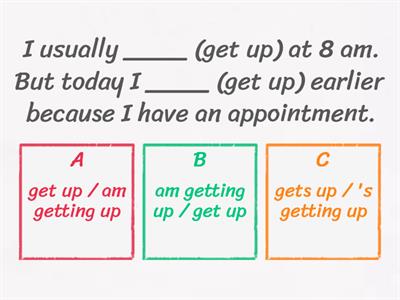 Simple Present vs Present Continuous