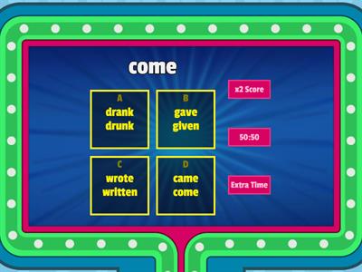 8th Grade Irregular Verbs 