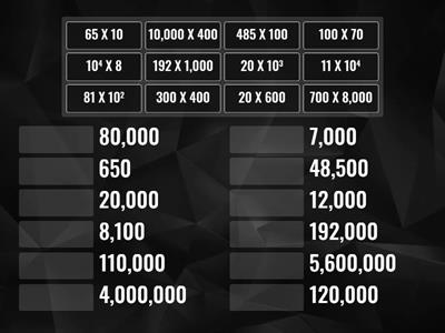 Multiplying Whole Numbers by Powers of Ten