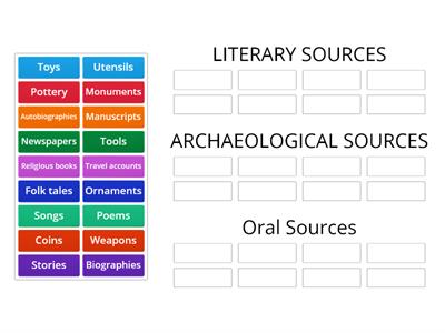 SOURCES OF HISTORY