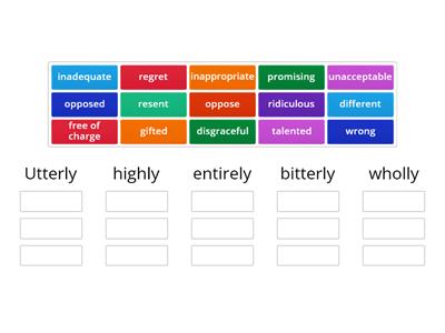 Adverbs of degree collocations