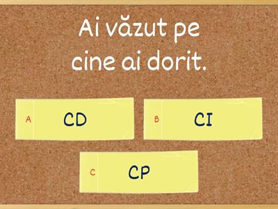 Test Subordonate Completive-precizează felul subordonatelor