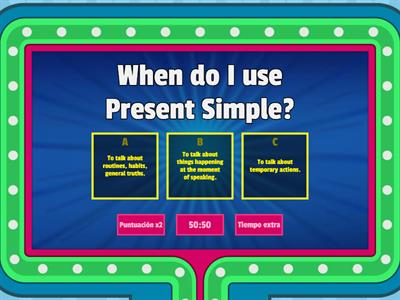 Present simple/ Present continuous - Stative Verbs